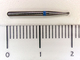 Extra small diameter bur